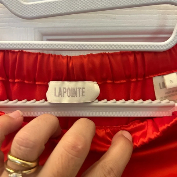 ! LAPOINTE Drawstring Satin Wide-Leg Pants - Picture 4 of 5